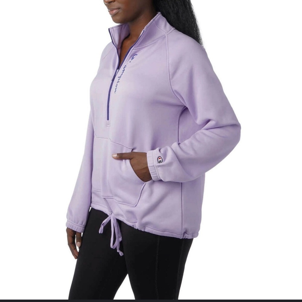 Champion Purple Half Zip Pullover Fleece Jacket US M